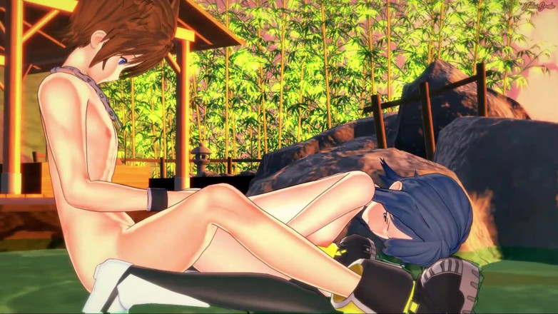Hentai Smash: Aqua gives Sora a blowjob before getting fucked doggystyle, lets...