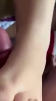 Footjob fatto in casa
