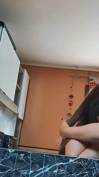 Some Female Friends Get Aroused in the Kitchen and Start Touching Each Other.