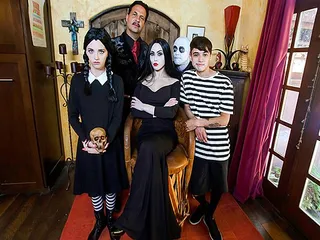 Horny Halloween Step Sisters Try Their First Threesomes and More