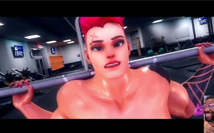 L6RD7BLU3 FUTA: Wielki Futa kutas Zarya creampies w ładnej ciasnej łysej cipce, Mały Kutas...