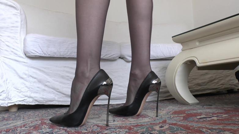 Lady Victoria Valente: Exciting New Seamed Stockings and Metal-heeled High Heels - JOI with...