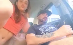 App Driver Fucks Young Girl and Makes Her Pee with Lust