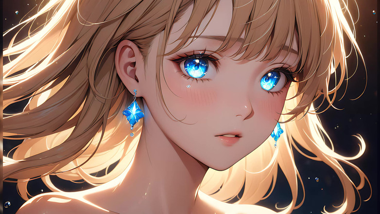 LustRender: Ethereal Emotion - Ai Girl with Glowing Tears in an Intimate...