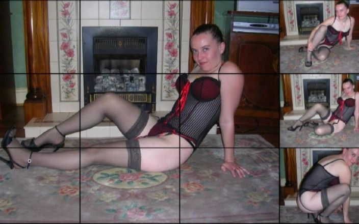 Horny vixen: 黑莉巴斯克与丝袜和吊带