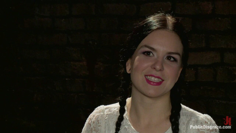 Public Disgrace by Kink: The Last Laugh Audience of 70 Humiliates Juliette March, Giggling Tight...