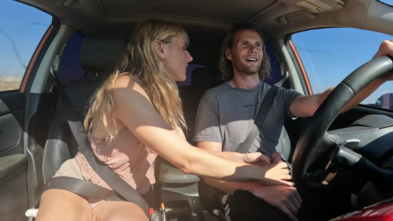 Sav Moolah: Sexy Blonde Swallows Cum After Road Head