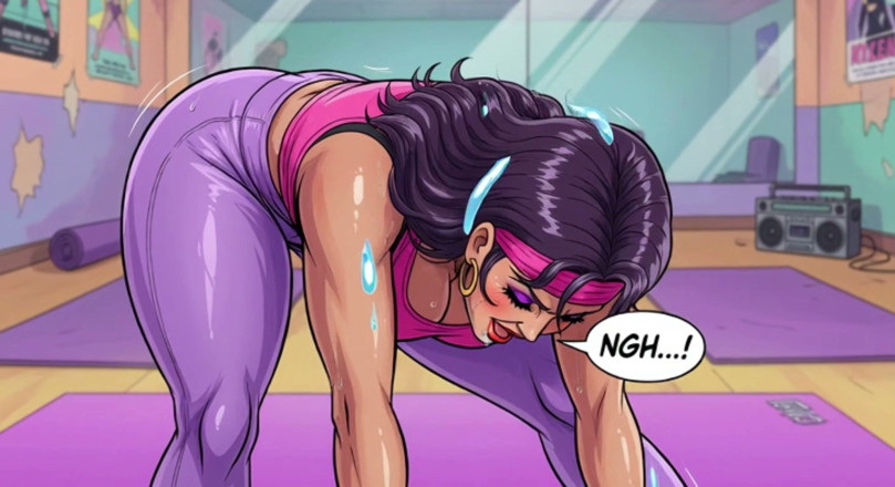 AI Porn: Babes Sweating in Yoga Class