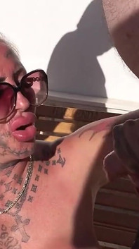 Huge Gangbang at the Beach Bar P2