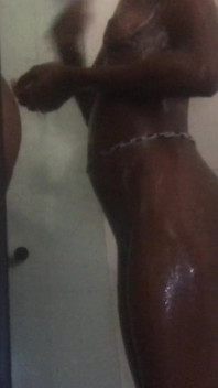 Watch as Ebony Teen Goddess Takes Shower After Fucked by BBC Soapy Shower