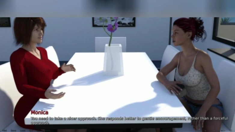 3DXXXTEEN2 Cartoon: Seorang MILF, dua perempuan. Seks kartun lucah 3D