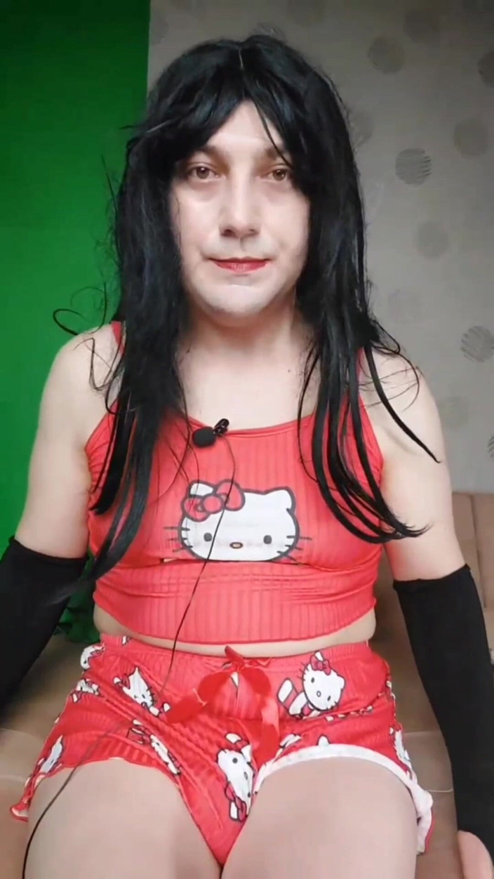 Kitty_Cross: 예쁜 Pajama 귀여운 펨보이 부드러운 다리