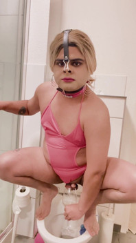 Sissy Femme Sandy Anal Dildo Fuck, Ass Egg Birth and Taste Piss & Oinks
