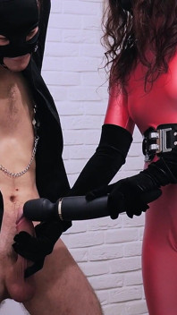 Super-sinea Prevails and Takes Payback on Roman the Villain by Ruining His Orgasm!