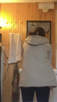 Cooking Food at Kitchen Then Pussy Cant Wait Go to Piss