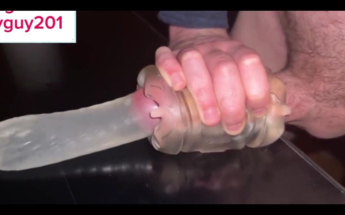 Bigbadfriendlyguy: Typ stöhnt, während er fleshlight mit dirtytalk fickt, bis riesiges...