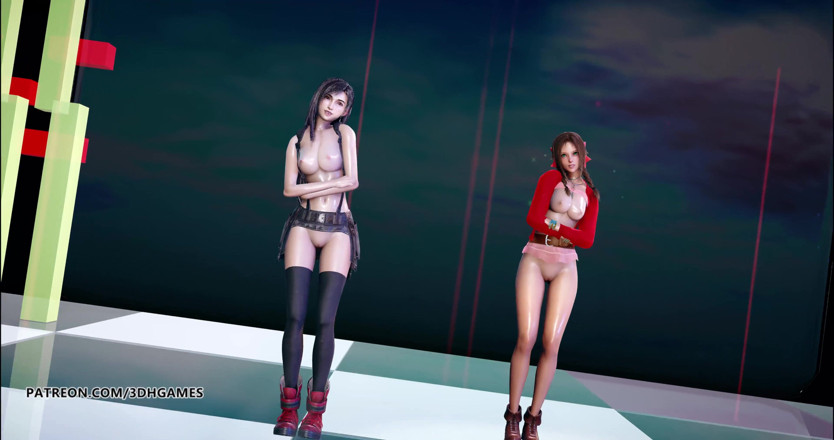 3D-Hentai Games: Berry Good - Mellow Mellow, Tifa Lockhart Aerith, nahý tanec, finální...