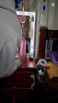 Petite MILF Takes in Giant Dildo