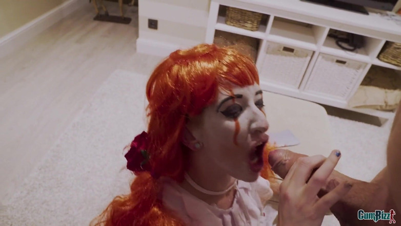 Cumbizz: Dutch Halloween teen swallows every cum load