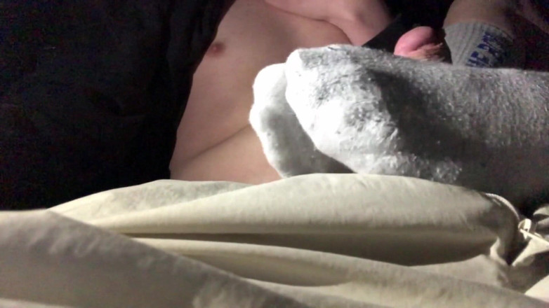 Vortyxx: Sweet feetjob in gray socks