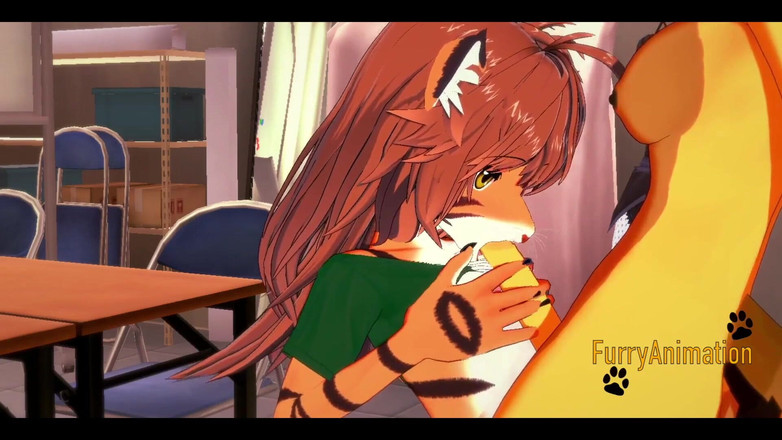 Yaoitube: 毛皮で覆われたふたなり変態 3D - ふたなりとタイガーガールのフェラチオと中出しで犯される - アニメマンガ日本の漫画ポルノ
