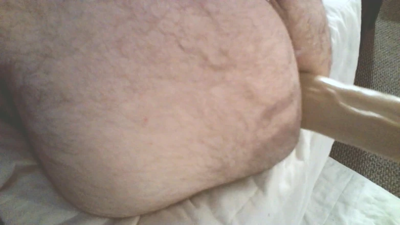 Bttmbear71: Fuck Machine and a 10 Inch Dildo Loosening Me up