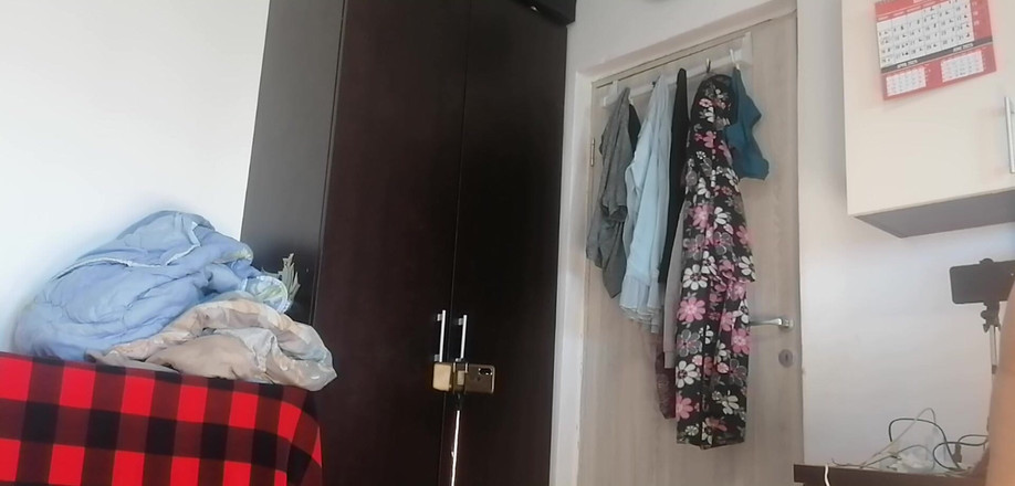Amateur_MS: Sexy Latina Having Fun Trying on Clothes and Cutting Them