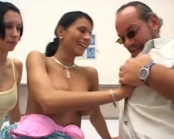 BB Video - Old School: German Amateur Teen Threesome FFM Big Natural Tits Brunette