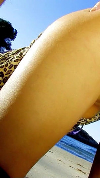 Skinny Latina teen Julia fucked by step dad on vacation at the beach