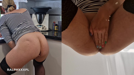 RalphXXXpl: Me follo a mi madrastra mientras ella lava los platos,...