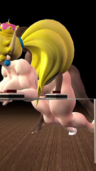 Bowsette gaya doggy dalam Istana