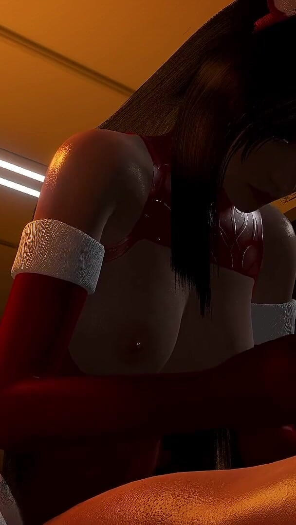 PixelAftDark: Tifa和eve Christmas三人行（ff7和stellar Blade动画）第2部分