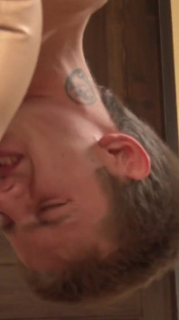 Exclusive video Bareback: Horny hot gay takes it in the ass from a handsome tanned hunk