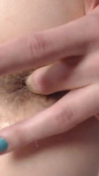 Very Close up Wet Sloppy Anal Fingering