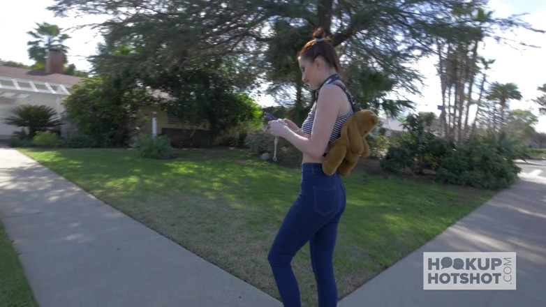 Hookup Hotshot: Cute teen Hailey Little tries online dating and gets rough...