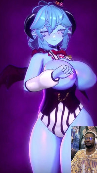 Big Milky Topless Blueberry Succubus Shakes Her Thicc Tits to a Club Beat