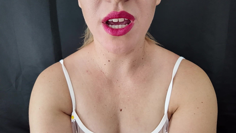 Stacey Reid: Labios rojos mamada instrucciones de paja, cuenta regresiva de 60