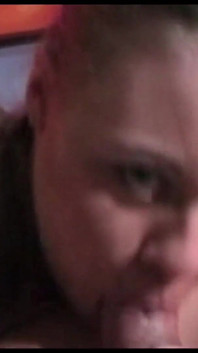 German blonde milf with mouth eager to passionately suck cock to get her warm cum while she is filmed in pov