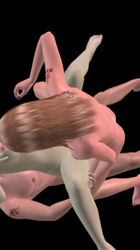 Animated Shemale Porn - Shemale & Man Double Penetrating Girl Pussy & Ass
