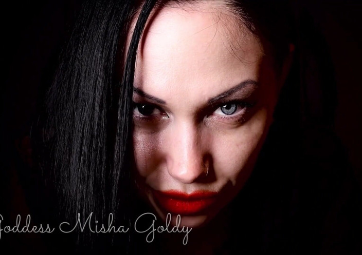 Goddess Misha Goldy: Your pathetic junkie-dick will twitch each time from thoughts about...