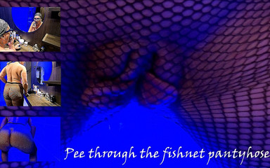 Thumbnail of Pee through the fishnet pantyhose