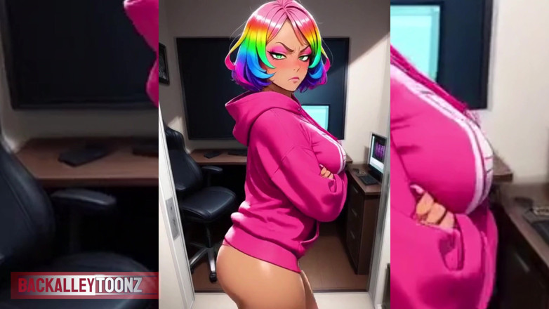 Back Alley Toonz: Manajer arcade cewek gamer dengan pantat bahenol lagi asik cari...