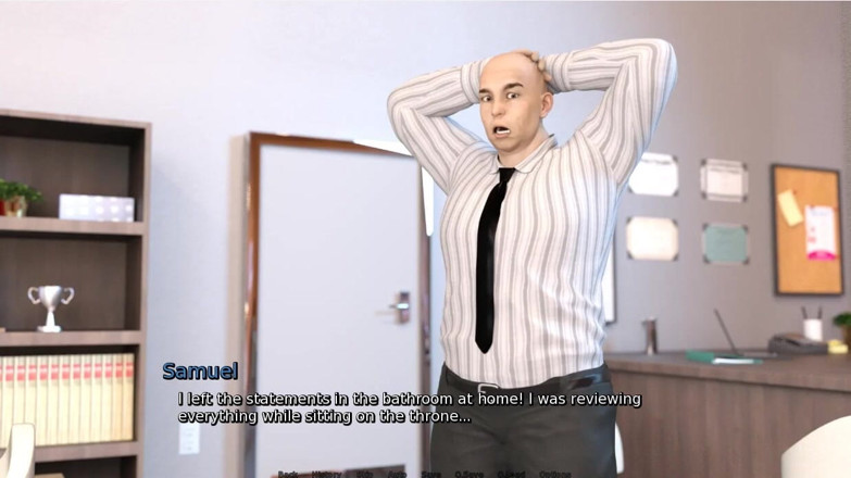 XXX Games Bunk: Laura Lustful Secret - геймплей - ролевая игра - офисная жена лижет киску коллегой, пока ее муж в той же комнате