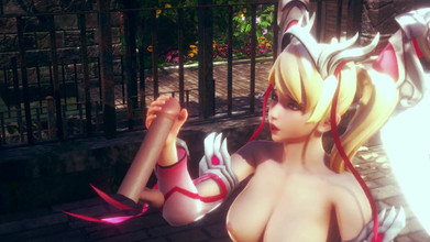 H3DC: 3D Hentai Overwatch Mercy masturbando seu pau