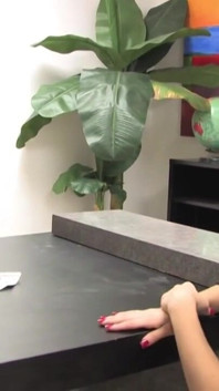 Kinky brunette with the big ass gets banged in the secretary room