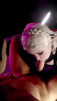 Blonde blonde seksi blowjob parti