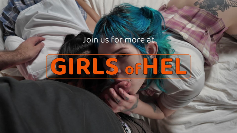 Girls of Hel: Shibari lano a klitorisový vibrátor - holka s modrými vlasy říkala, že je...