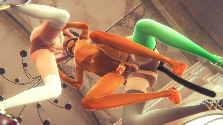 Yaoitube: Yaoi Femboy - Simon sex în trei cu doi bărbați femboy într-o biserică