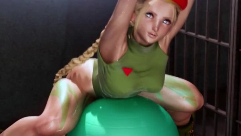Wraith ward: Cammy de street fighter en una bola de yoga