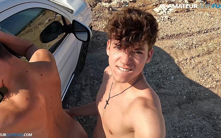 Amateur Guys Fuck: Agf002: Liam &amp; Gabriel -luar ruangan